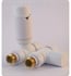Thermostatic Straight Valve Pair in White